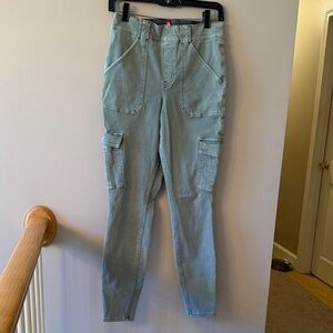 Spanx Women’s Light Sage Cargo Pants - Comfortable High-Rise Fit
